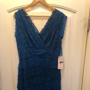 Beautiful sapphire blue formal cocktail dress